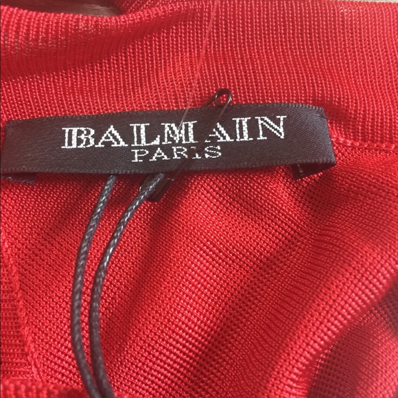 SOLD BALMAIN Jersey Gown Halter Maxi Dress Prom - Picture 5 of 8